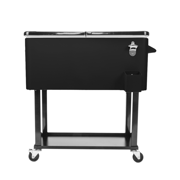 【同款编码：82483437】80qt 黑色箱体 黑色脚管 冷冻保温推车 91*87*48cm 长方形 铁 带排水管-10