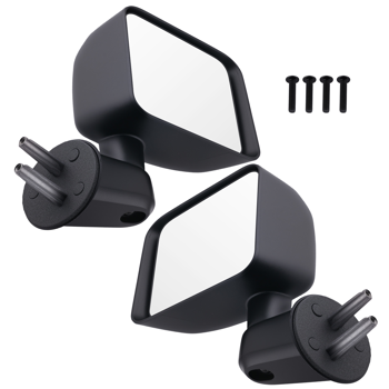 Manual Black Side Mirror Set fit for Jeep Wrangler Unlimited 2007-2017 Pair