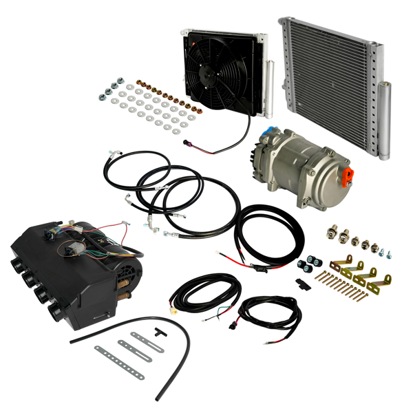 A/C套件 Universal 12V Underdash Electric A/C Cooling Evaporator Kit Fit for Auto Car New-5