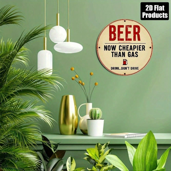 CIFbuy 啤酒比汽油便宜木质墙面装饰，“” （TikTok, temu 自提物流）-4