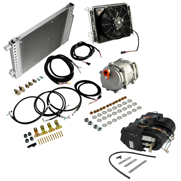 A/C套件 Universal 12V Underdash Electric A/C Cooling Evaporator Kit Fit for Auto Car New-7