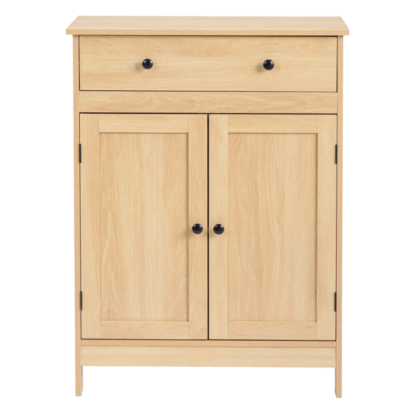 原木色 刨花板三胺贴面 60*30*80cm 双门 单抽 浴室立柜-5