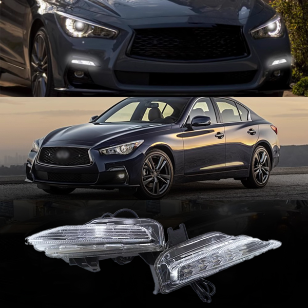 适用于英菲尼迪 Q50 Q50S Sport 2014-20 的 RGB 流水式雾灯 LED 灯，带蓝牙功能-12