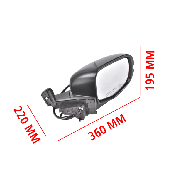 后视镜 Right Passenger Mirror Fit for HondaPilot 16-22 HO1321290 Heated Memory Signal 10Pin-13