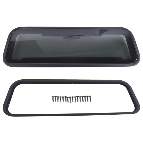 房车车窗 33.5" W x 10.5" H RV Window Tinted RV Window w/ Net Screen and Trim Ring-1