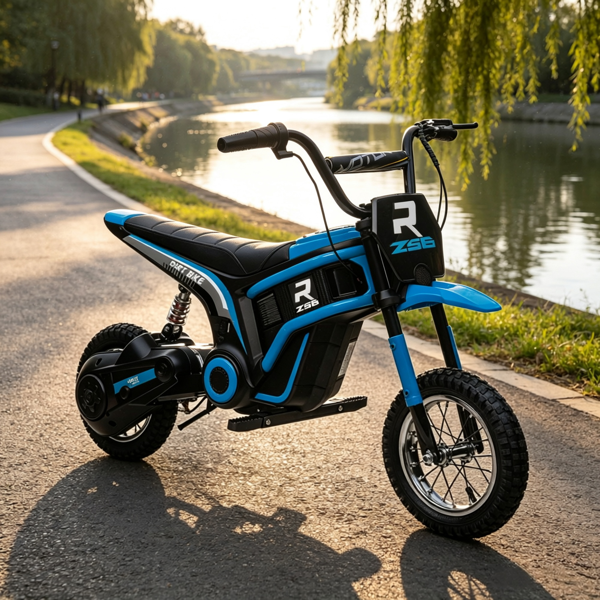 蓝色24V 350W电动越野车-扭握油门高达15英里/小时，适合13岁以上儿童，需要成人监督-1