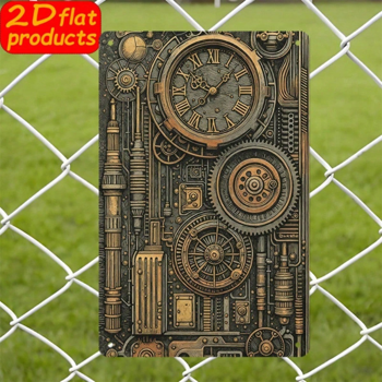 CIFbuy 1个狂欢节小丑金属铁皮招牌，8x8英寸圆形，2D平面铁质墙饰，带有彩色星星与树叶图案，乡村风格农舍风（TikTok, temu 自提物流）