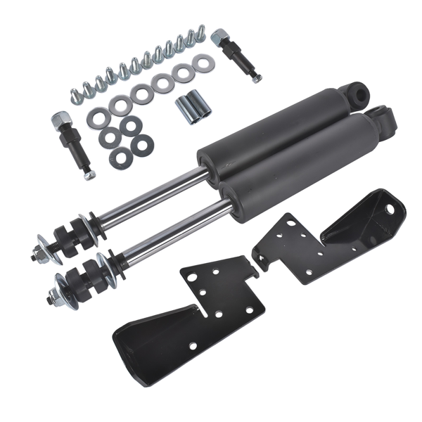 减震器 Front Bolt On Shock Relocator Kit Fit for Chevrolet Bel Air Impala El Camino 1958-1964 Black-3