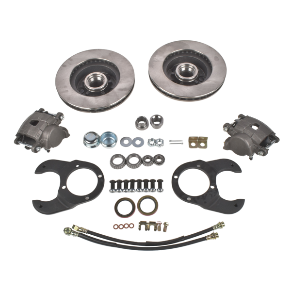 刹车盘套装 5 on 4-1/2 Disc Brake Kit Fit for Ford 1937-48 with Rotors + Calipers + Pads Set-3