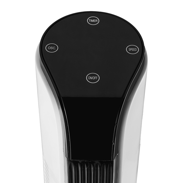 美规 TS-03RW 塔扇 110V 65W 42英寸 圆柱形 不带水箱 带遥控/带APP/带WiFi/电子显示/按键控制 塑料机身 全铜电机 黑白 塔扇 家用 3档 3种模式   12小时定时-4