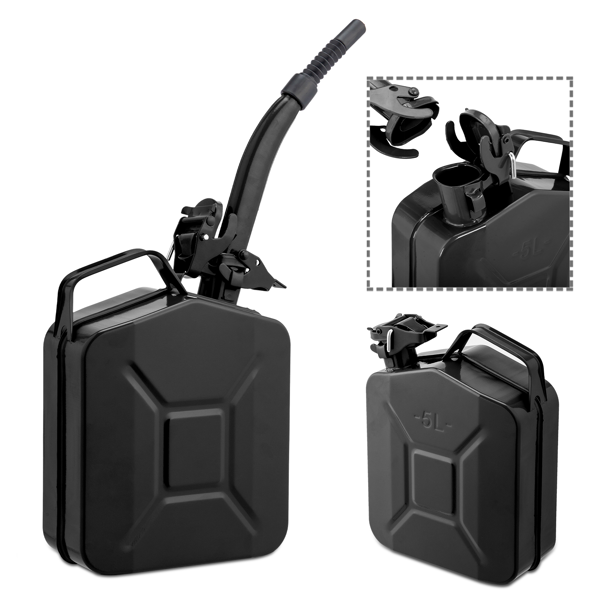 【认证未出】1pcs  铁质 5L 黑管 0.6mm 油桶 黑色-10