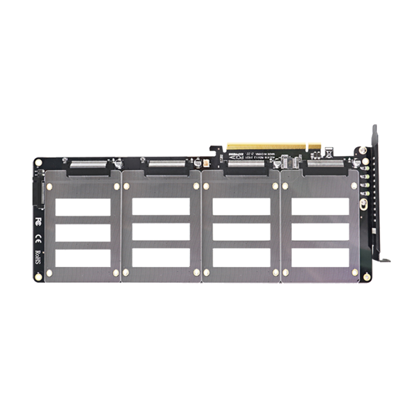全新 U.2 SSD 转 X16 适配器 4.0 转 4 盘位 U.2 SFF-8639 SSD 延长卡-2