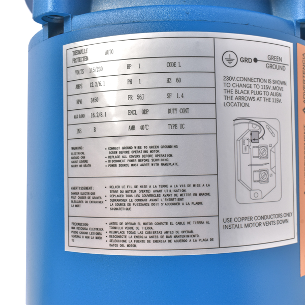 喷射泵 Shallow Well Jet Pump Replacement for J10S 1 HP 3500 RPM 115/230 V Single Phase 60 Hz-11
