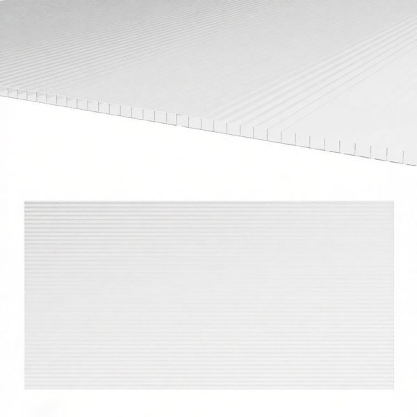 14块4'x2'x0.16“双壁聚碳酸酯温室面板，透明防水，防紫外线，适用于园艺和农业（仅限聚碳酸酯面板）-2