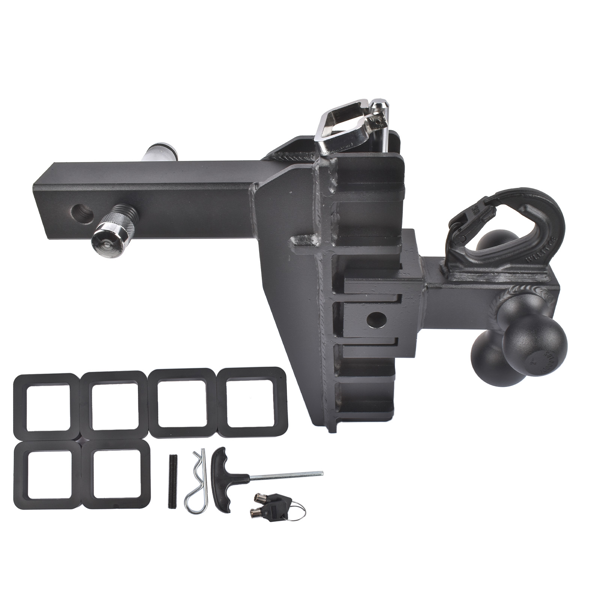拖车挂接装置 Trailer Hitch 6-inch Drop/Rise with Hook Tri-Ball 1-7/8" 2" 2-5/16" Drop Hitch-5