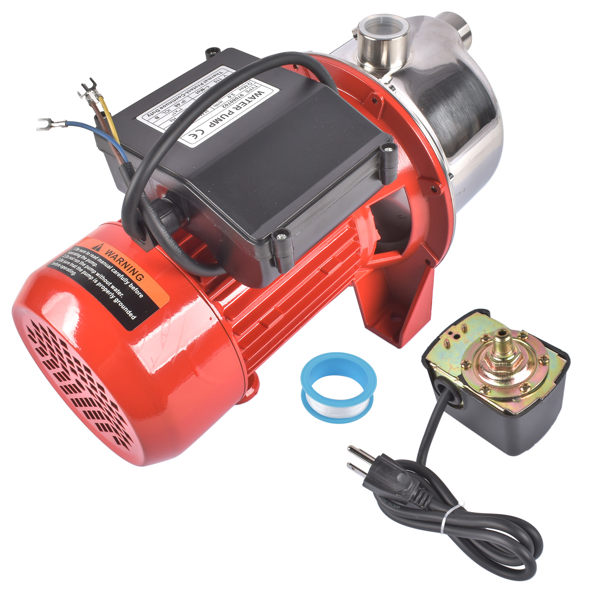 喷射泵 Jet Pump 115/230 Volt 3/4 HP 12.8 GPM Fit for Wells Up To 25' Deep 97080702 Red New-7