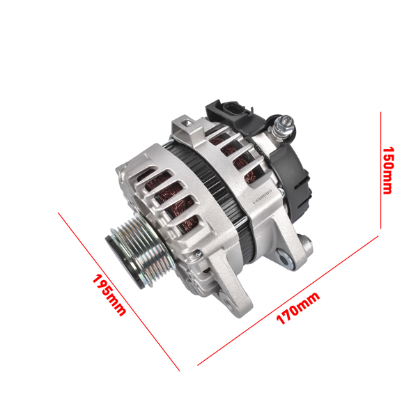 发电机 130A 12V Alternator with Pulley Fits for Hyundai Elantra Sonata Tucson Kia Forte Optima 2015-2021 1Pc-5