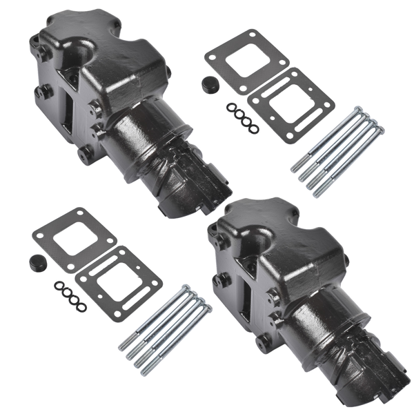 排气歧管 2Pcs Manifold Riser Kit Fit for MerCruiser 1981-2002 Small Big Block V8 V6 18-1976-1-5