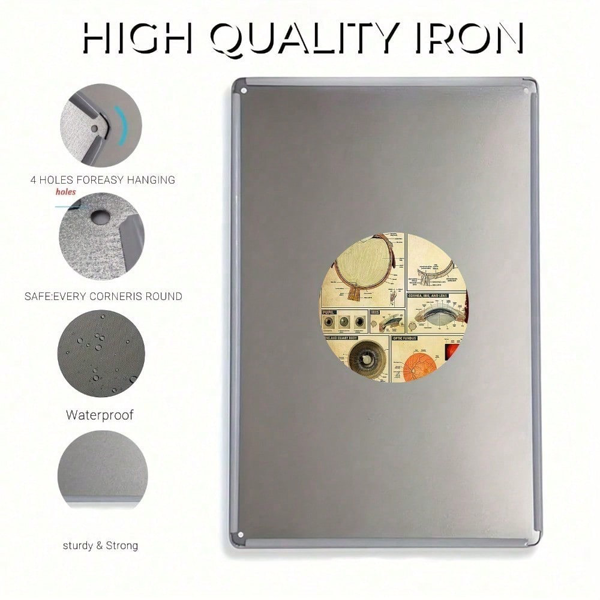 CIFbuy 复古眼部解剖海报，复古眼科金属墙饰，精细视光图表，含角膜、虹膜和视网膜，教育用（TikTok, temu 自提物流）-7