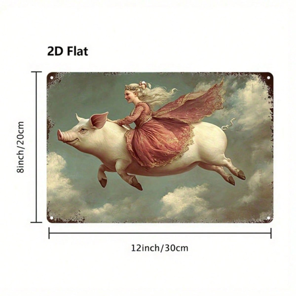 CIFbuy 是的，你行！2D平面金属标牌，8x12英寸复古做旧锻铁墙饰，励志鼓舞人心的悬挂装饰品（TikTok, temu 自提物流）-2