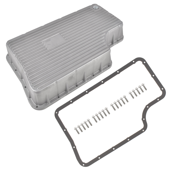 变速箱油底壳 Heavy Duty 6R140 Transmission Deep Pan Fit for  Ford F250/F350 11-19 Aluminum Silver-4