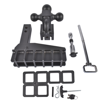 拖车挂接装置 Trailer Hitch 6-inch Drop/Rise with Hook Tri-Ball 1-7/8" 2" 2-5/16" Drop Hitch