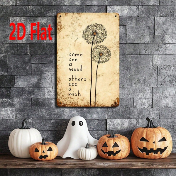 CIFbuy 狂欢节 | 8x8英寸圆形2D平面金属标牌 复古墙面装饰，金色紫色活力十足的嘉年华印花艺术 狂欢节庆典（TikTok, temu 自提物流）-4