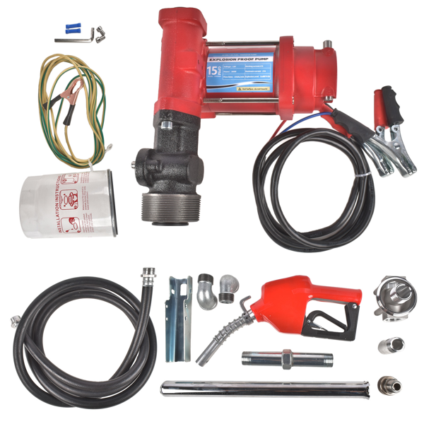 抽油泵 Fuel Transfer Pump 110V 15 GPM High Flow w/Automatic Nozzle & Filter Fit for Diesel-6
