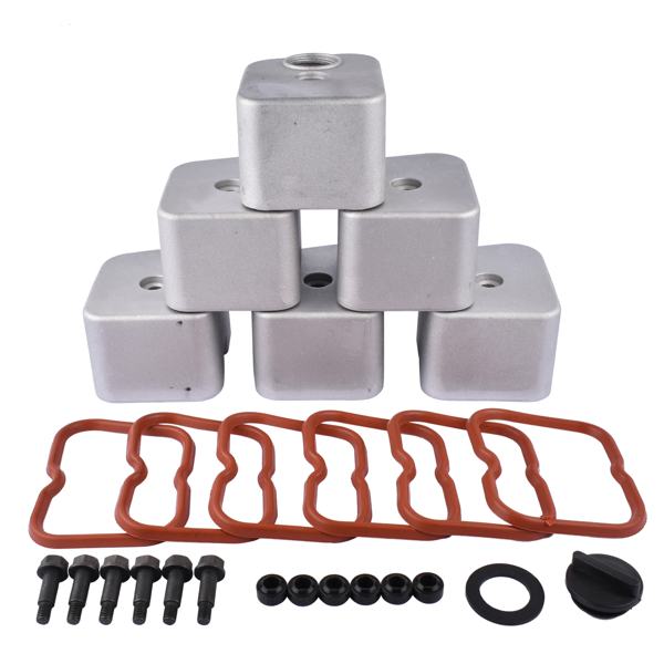 气门室盖 Valve Covers w/ Bolts Oil Feed Cap Seal Replacement for Dodge Ram D250 D350 5.9L 1988-1998-6