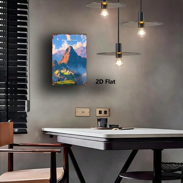 CIFbuy 1个马丘比丘金属标牌，8x12英寸，复古秘鲁地标墙饰，乡村铁艺装饰，适用于家庭、办公室、农场、咖啡馆、酒吧、车库（TikTok, temu 自提物流）-4