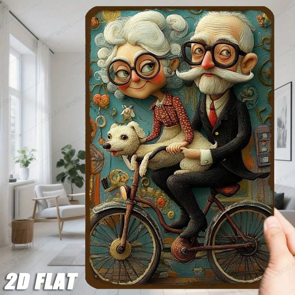 CIFbuy 放松身心，忘却烦恼 2D 平面金属标牌，复古正念墙面装饰艺术，卧室温馨舒缓留言金属牌（TikTok, temu 自提物流）-8