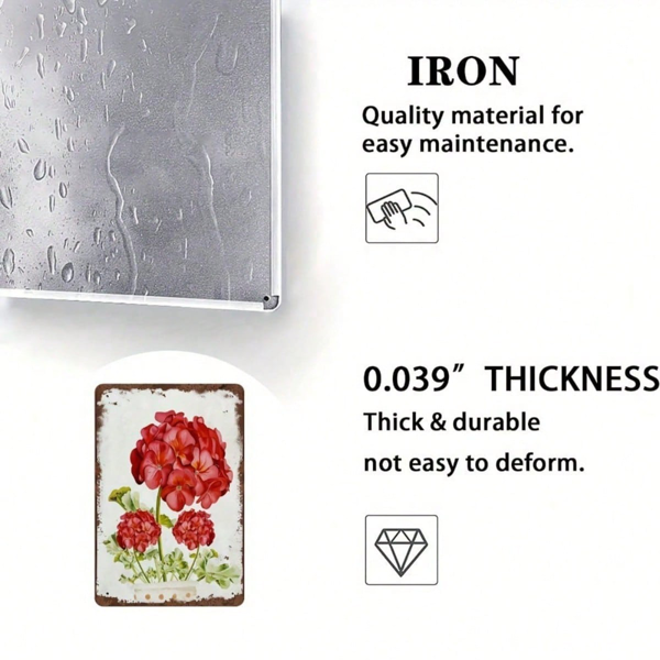 CIFbuy 1个狂欢节小丑金属铁皮招牌，8x8英寸圆形，2D平面铁质墙饰，带有彩色星星与树叶图案，乡村风格农舍风（TikTok, temu 自提物流）-5