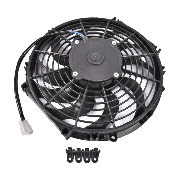 散热器风扇 12" 12V Puller Black Single Fan Curved Blades 1226 cfm compatible with VA10-AP50/C-61A 30101522-3