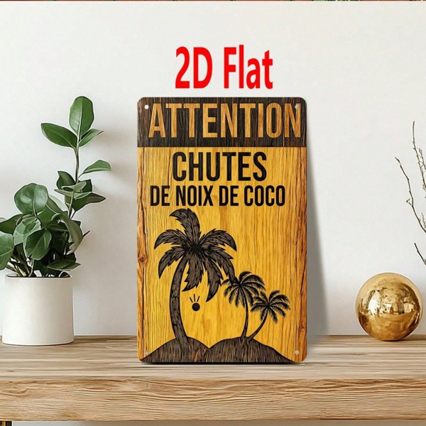 CIFbuy 经典风格 | 圆形铁质金属标牌 7.8x7.8英寸 1个，2D平面高清印刷门铃故障警示装饰墙牌 F（TikTok, temu 自提物流）-7