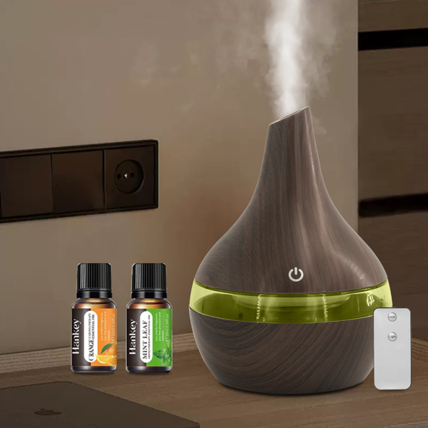 300ml 超静音香薰加湿器，7 色 LED 氛围灯，自动断电保护，打造居家、办公室、卧室舒缓环境-5