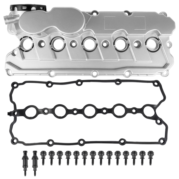气门室盖 Valve Cover w/Gasket Replacement for 2006-2014 VW Jetta Rabbit Golf Passat 2.5L 07K103469F-1