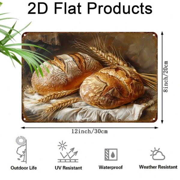 CIFbuy 复古德国语名言 2D 平面金属标牌 8x12 英寸 乡村德语短语墙饰 复古易挂铁质壁挂装饰标牌（TikTok, temu 自提物流）-1