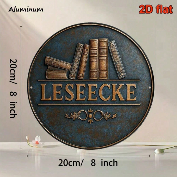 CIFbuy 1个2D平面金属标牌 别担心，做个快乐的农舍人 墙面装饰 8x12英寸 可爱插画 家居花园 浴室 房间艺术 20x30厘米（TikTok, temu 自提物流）-3