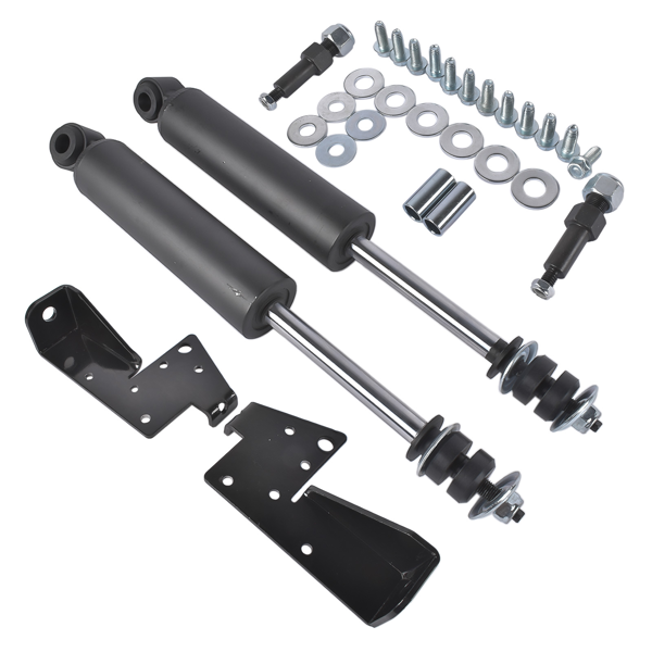 减震器 Front Bolt On Shock Relocator Kit Fit for Chevrolet Bel Air Impala El Camino 1958-1964 Black-5