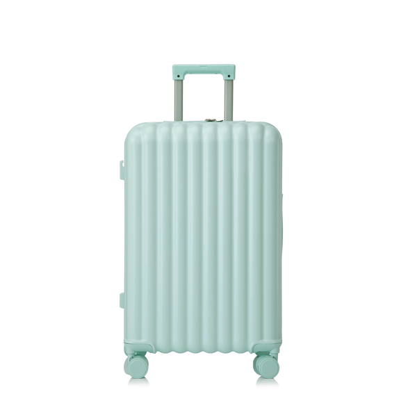 20"/24"/28" 3件套 ABS材质万向轮行李箱，可登机，带杯架、USB接口和手机支架（薄荷绿）-3