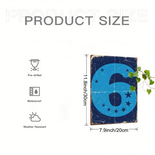 CIFbuy Frightsbyte 8x8英寸圆形万圣节金属标牌，2D平面锡制墙面装饰，印有怪物图案的复古乡村风家居酒吧派对装饰H（TikTok, temu 自提物流）-1