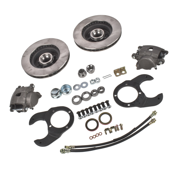 刹车盘套装 5 on 4-1/2 Disc Brake Kit Fit for Ford 1937-48 with Rotors + Calipers + Pads Set-2