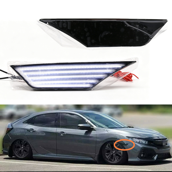 适用本田思域专用双色转向灯 LED 侧标志灯 HUS-13