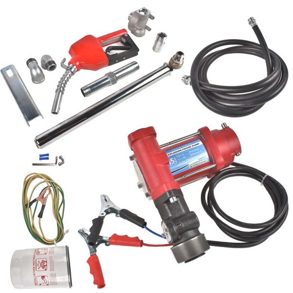 抽油泵 Fuel Transfer Pump 110V 15 GPM High Flow w/Automatic Nozzle & Filter Fit for Diesel-4
