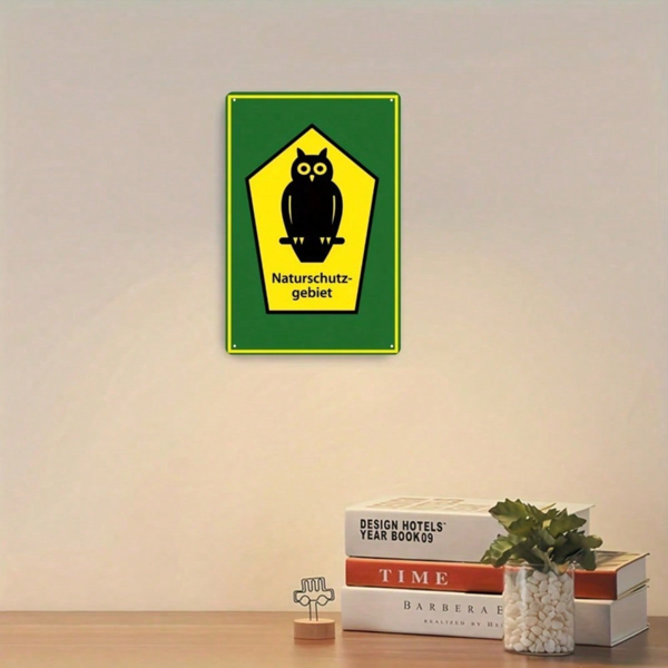 CIFbuy 1个德国自然保护区锡制标牌，防水PVC硬质泡沫板墙面装饰，防紫外线无框艺术牌匾，复古金属P（TikTok, temu 自提物流）-7