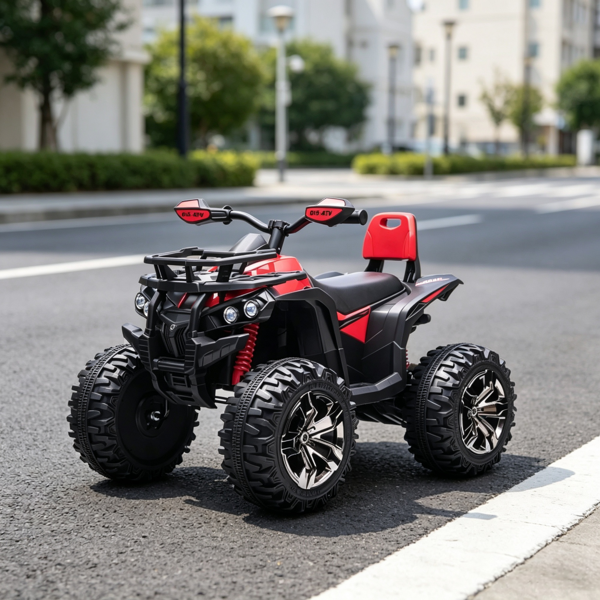 12V红色儿童乘坐ATV，音乐大灯，适合37-60个月大的幼儿-6