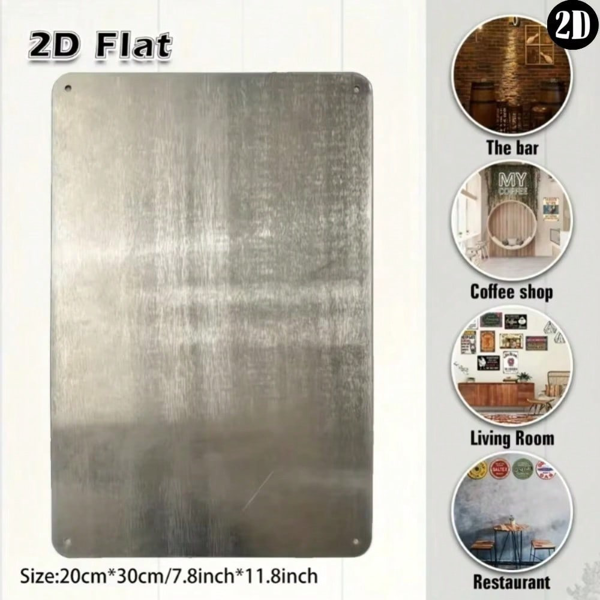 CIFbuy 复古章鱼浴缸金属标牌 8x12 英寸，质朴2D平铁壁饰，防水农舍浴室装饰悬挂牌 O（TikTok, temu 自提物流）-4