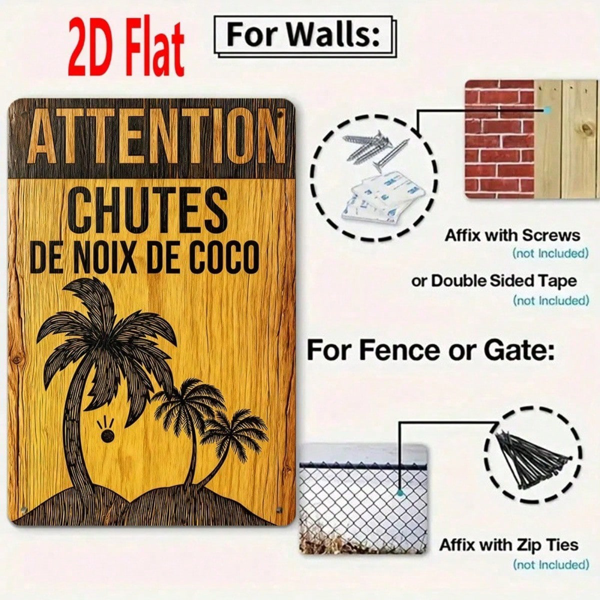 CIFbuy 经典风格 | 圆形铁质金属标牌 7.8x7.8英寸 1个，2D平面高清印刷门铃故障警示装饰墙牌 F（TikTok, temu 自提物流）-3