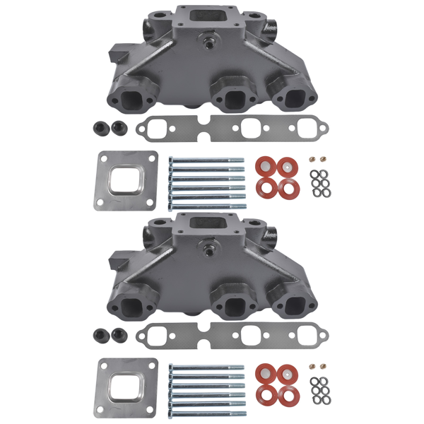 禁售Amazon 排气歧管 2*Exhaust Manifold w/gaskets bolts Replacement for Mercruiser GM 4.3 2002-UP Dry Joint Riser-1