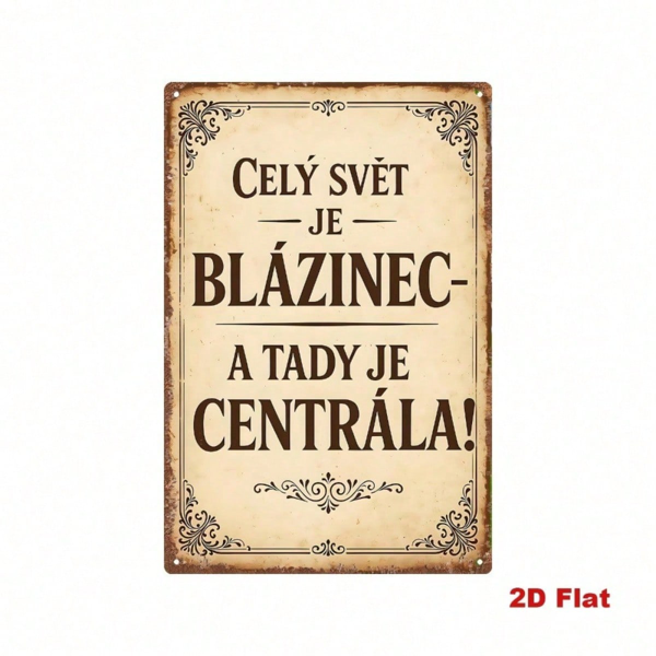 CIFbuy 愿上帝保佑这所家以及所有进入这里的人｜圆形铁质标牌，2D平面印刷复古趣味墙面装饰艺术，7.8*7.8英寸，1包装可悬挂（TikTok, temu 自提物流）-2